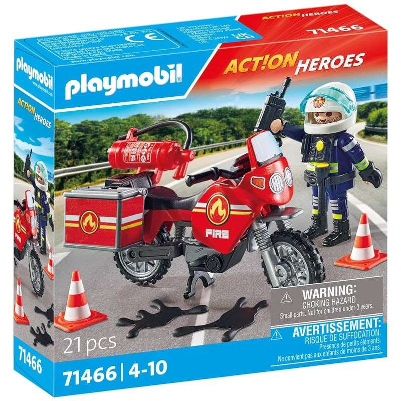 Playmobil - City Action: Fire Motorcycle & Oil Spill
