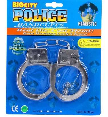 Игрушечные наручники с ключами - BIG City POLICE