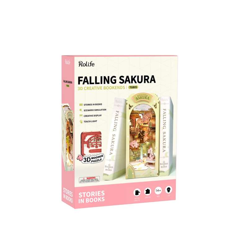 3D складная миниатюра ROBOTIME - Falling Sakura