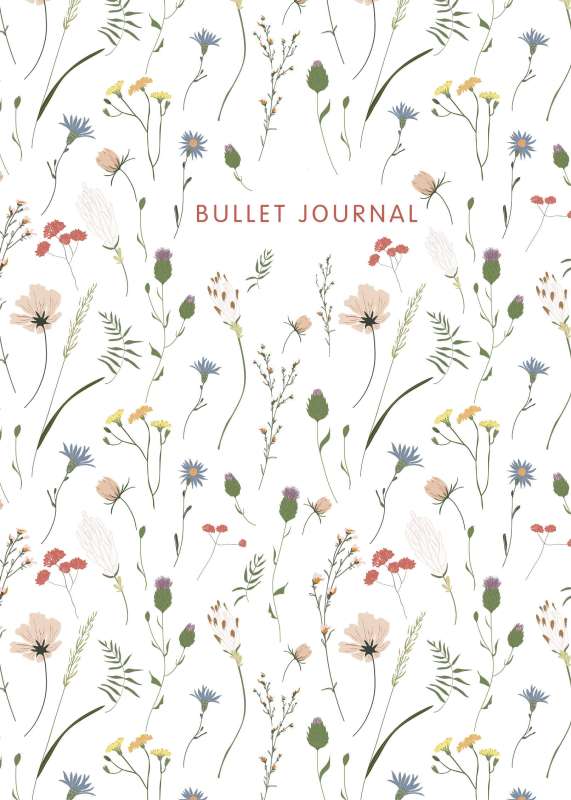 Блокнот в точку: Bullet Journal полевые цветы, 120 л.