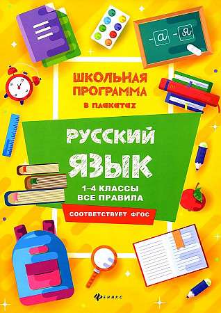 Русский язык: 1-4 классы: все правила. Школьная программа в плакатах