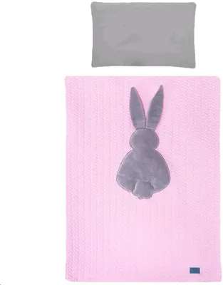 Комплект постельного белья Кролик 3 предмета, розового цвета