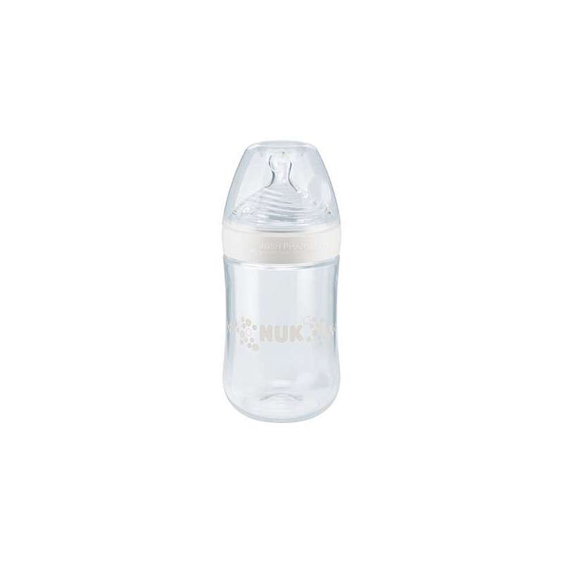 NUK Nature Sense полипропиленовая бутылочка с температурным индикатором 260мл с силиконовой соской М размер