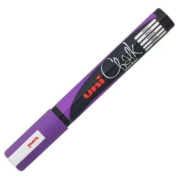 Меловой маркер UNI PWE-5M фиолетовый