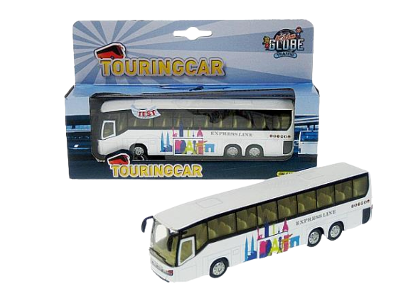 Игрушечный автобус - Touringcar, металлический со светом и звуком