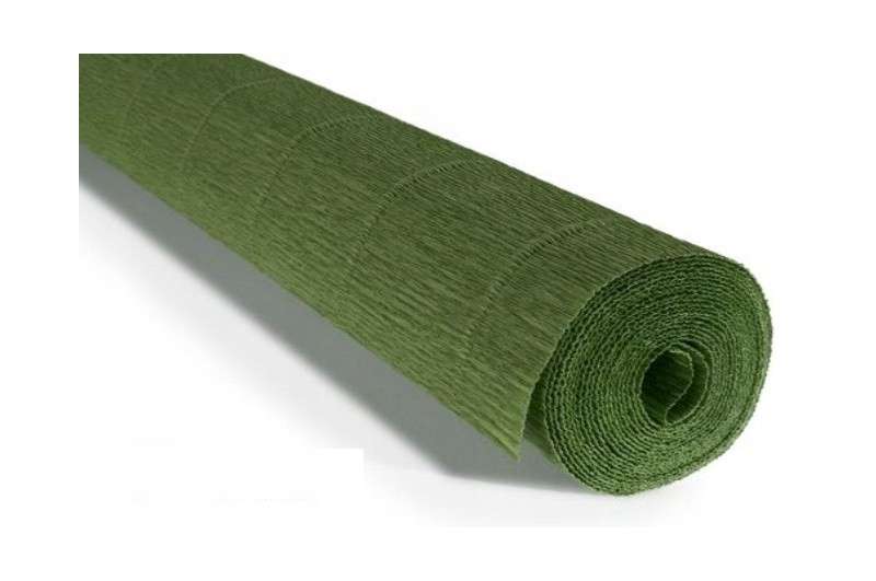 Бумага гофрированная 50смх2.5м темно-зеленая