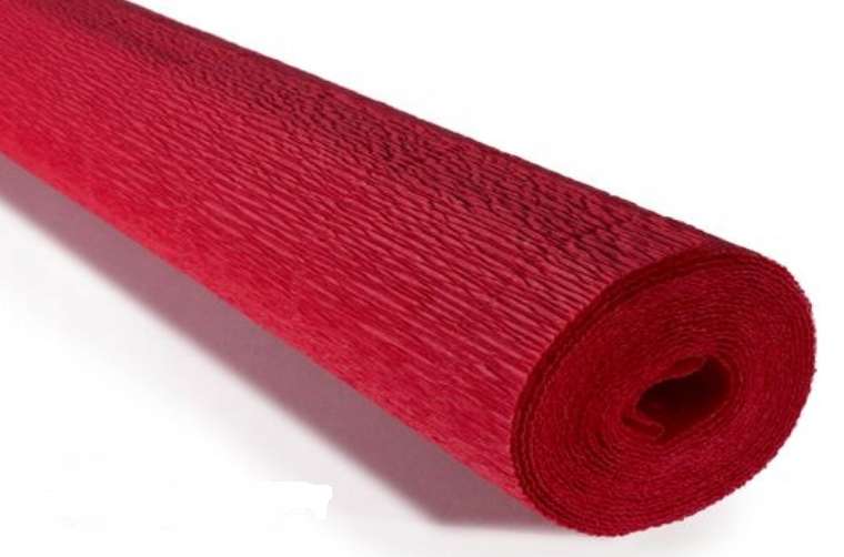 Бумага гофрированная  50cmx2.5m тёмно-красная