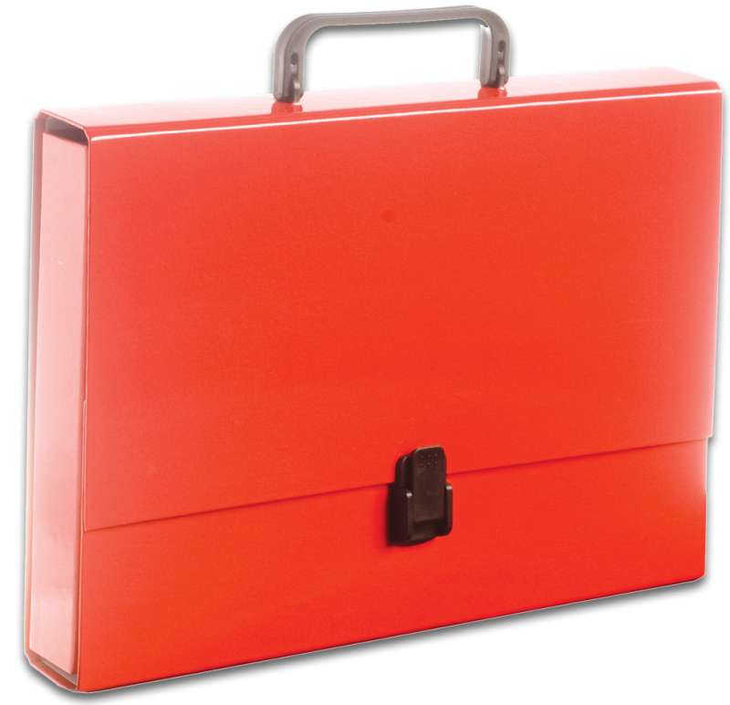 Папка-портфель А4 из ламинированного картона красная