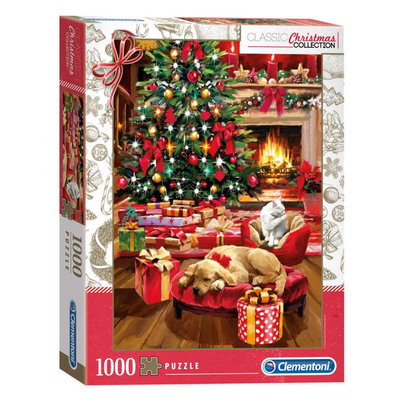 Пазл 1000 CLEMENTONI CHRISTMAS BY THE FIRE