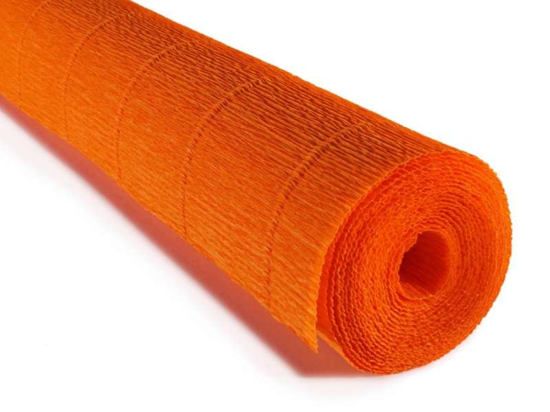 Бумага гофрированная 50смх2,5м оранжевая