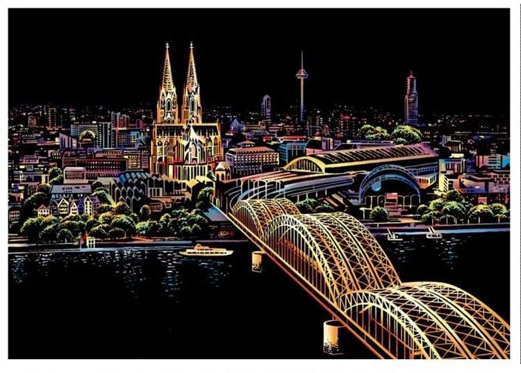 Скретч-картина Cologne Cathedral цветная