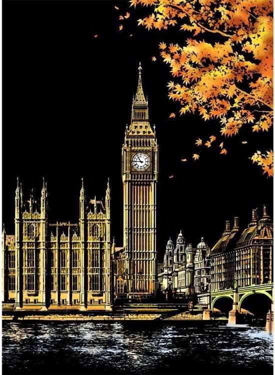 Скретч-картина London цветная