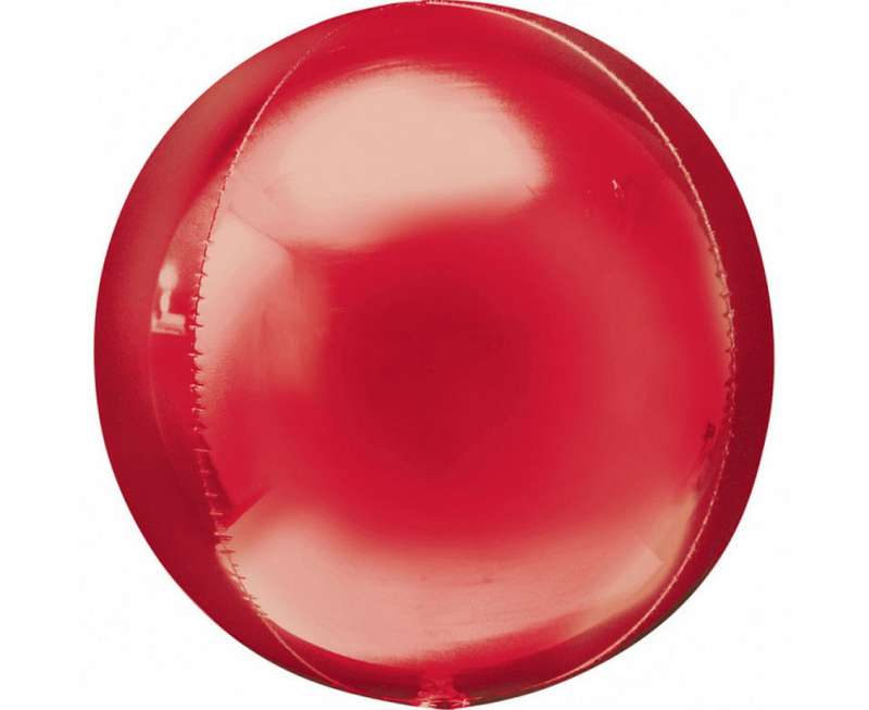 Фольгированный шар 15/38см круглый Red Ball
