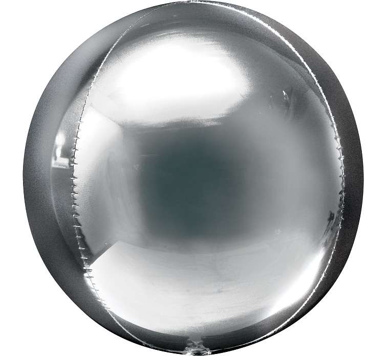 Фольгированный шар 15 ORBZ - ball silver
