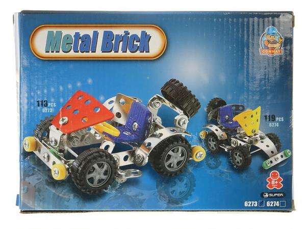 Конструктор - Metal Brick 113 деталей.
