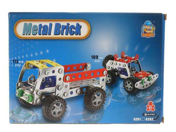 Конструктор - Metal Brick 109 деталей.