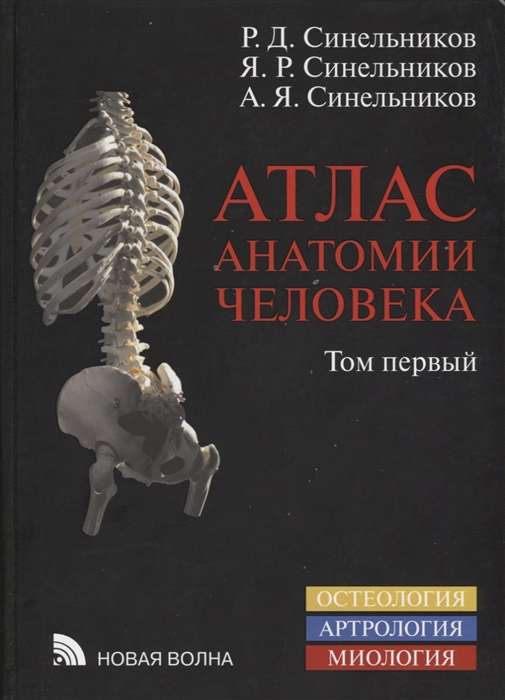 Атлас анатомии человека в 3-х томах. Том 1. Учение о костях, соединениях костей и мышцах