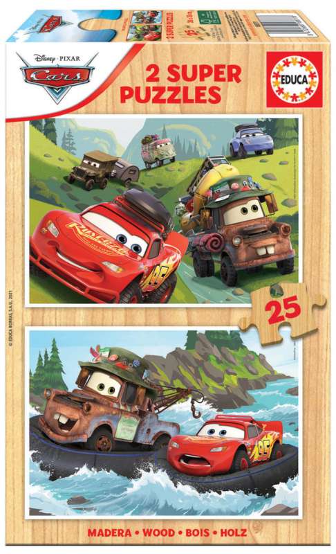 Puzzle EDUCA Cars, 2 x 25 деталей