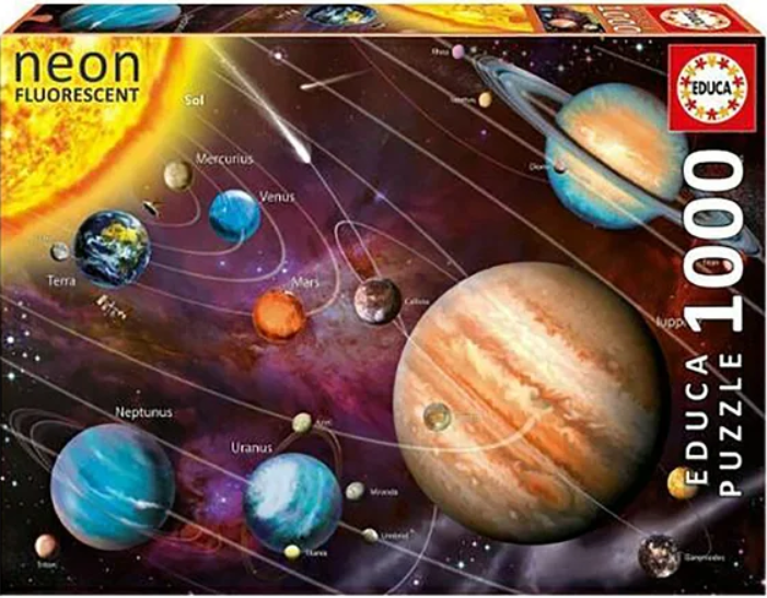Puzzle EDUCA с клеем Солнечная система,  Neon 1000 деталей