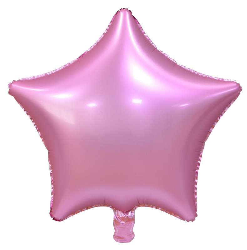 Фольгированный шар 19  Звезда розовый, матовый