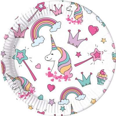  Бумажные тарелки Unicorn-Magic Party 23см / 8шт.