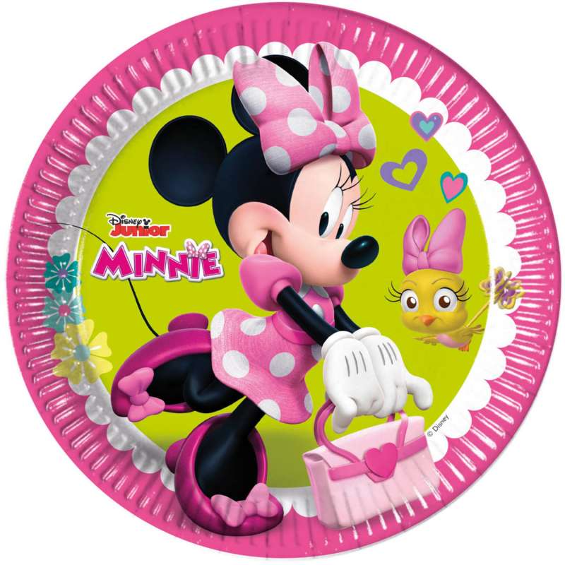 Бумажные тарелки Minnie Happy helpers23см/8шт.