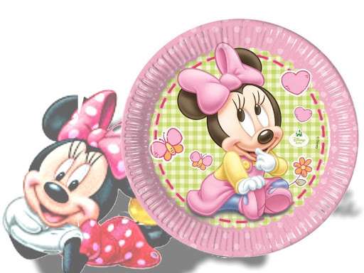 Бумажные тарелки Minnie Baby23см/8шт.