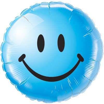 Фольгированный шар 18 Smile blue