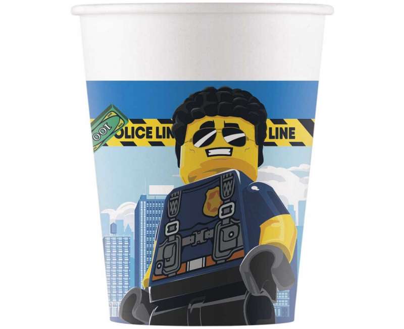 Стаканы бумажные "Lego City" 200мл, 8 шт.  