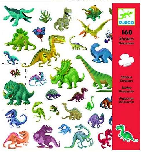 Наклейки - "Динозавры" 160 наклеек