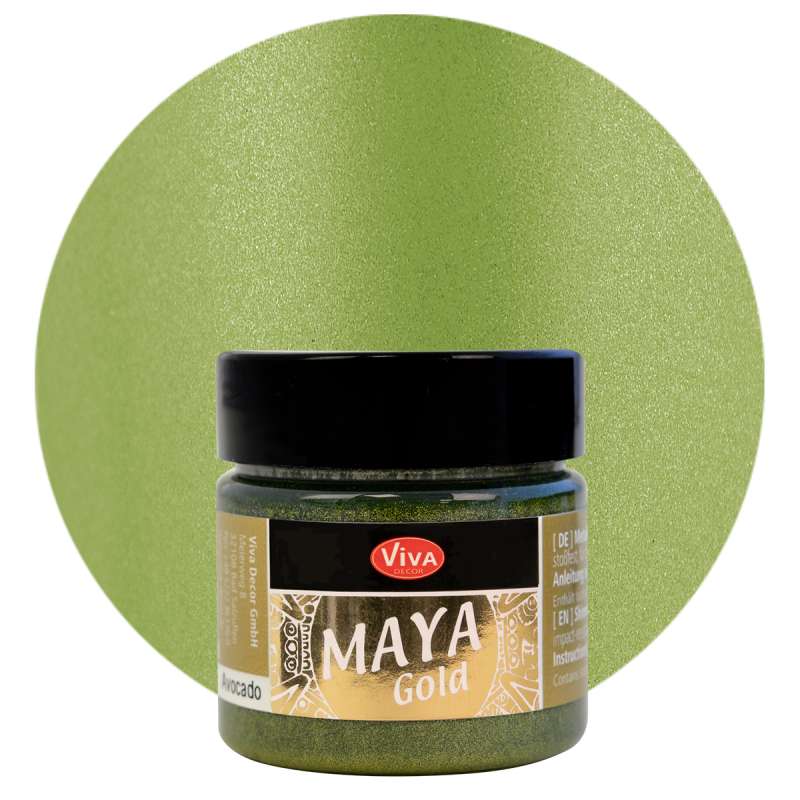 Блестящяя металлическая краска VIVA Maya Gold 45мл -  Avocado
