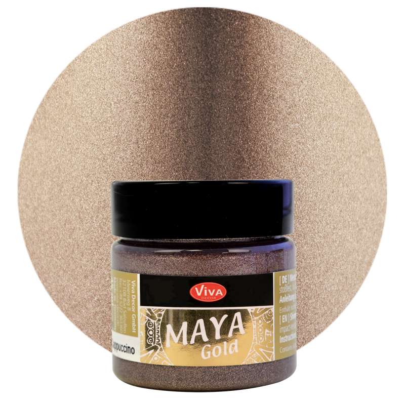 Блестящяя металлическая краска VIVA Maya Gold 45мл - Cappuccino
