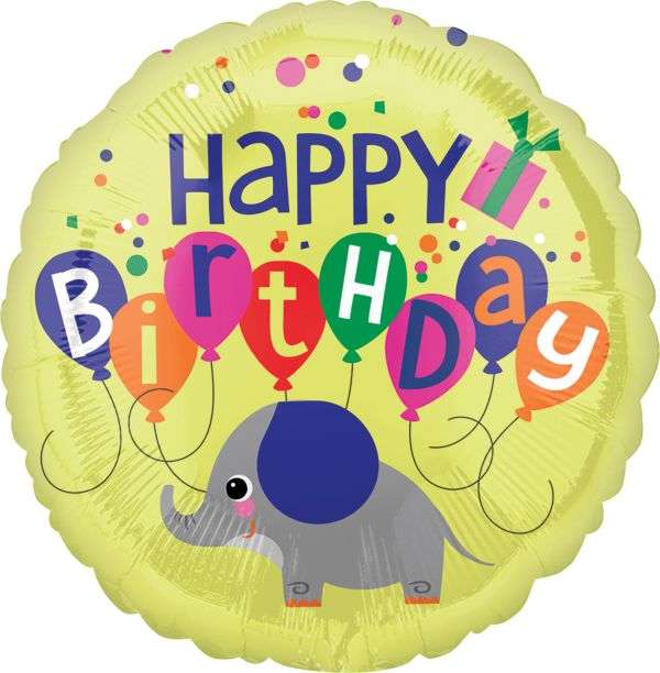 Фольгированный шар 18" Birthday Elephant