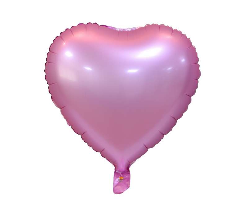 Фольгированный шар "Сердце розовое матовое" 18"