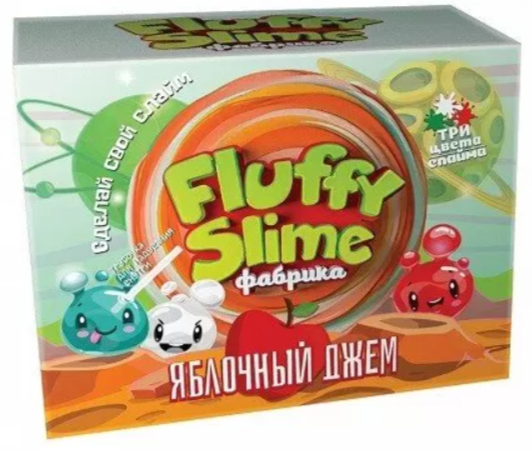 Слайм Fluffy Slime фабрика. Яблочный джем