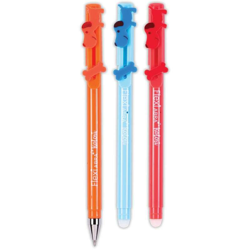 Ручка гелевая 0,5мм синяя абразивная Flexi Abra Kolori, собака / кошка