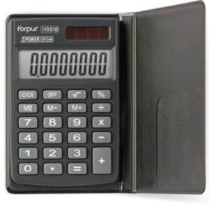 Калькулятор FORPUS 11010, 8 разрядов, в чехле, 88х59х10мм