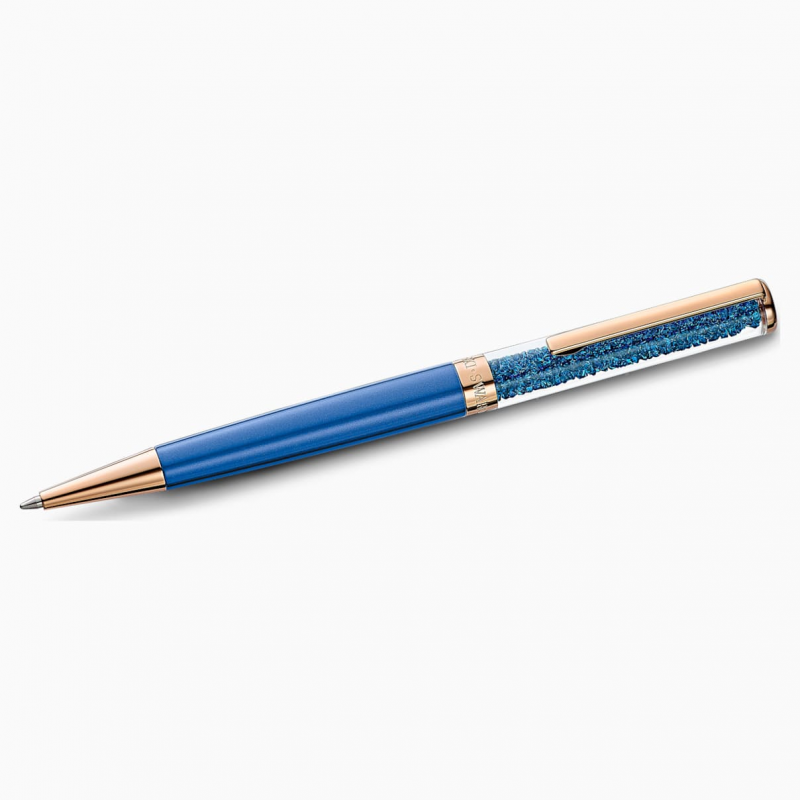 Шариковая ручка, синий корпус с Swarovski, синий