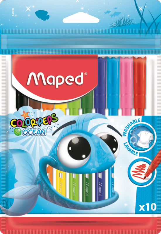 Фломастеры MAPED ColorPeps Ocean 10 цветов