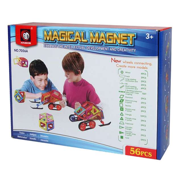 Набор магнитного конструктора Magical Magnet, 56 деталей
