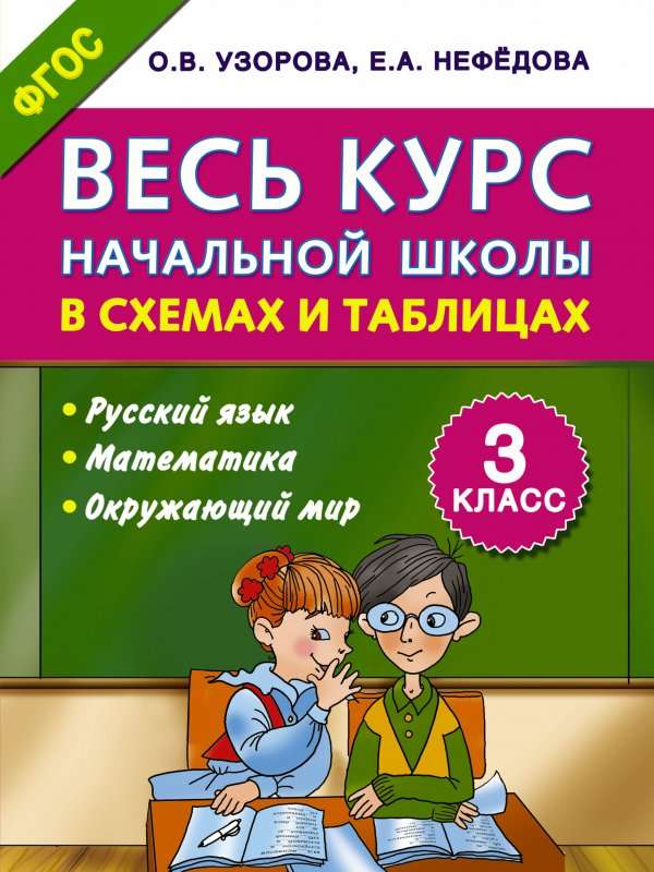 Весь курс начальной школы в схемах и таблицах. 3 класс. Русский язык, математика, окружающий мир