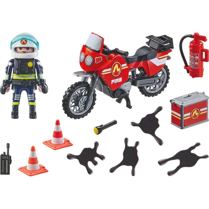 Playmobil - City Action: Fire Motorcycle & Oil Spill