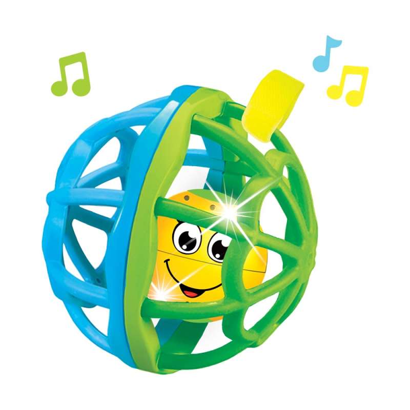 Музыкальный мячик: Хохотуша (голубой-зеленый)