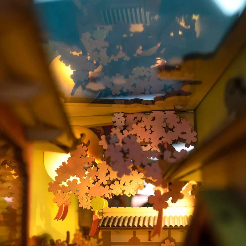 3D складная миниатюра ROBOTIME - Falling Sakura