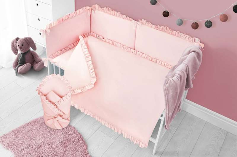 Комплект постельного белья Pure 6 предметов, розовый цвет