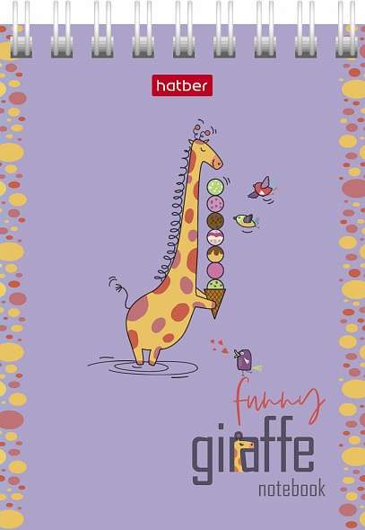 Блокнот 60л А7ф клетка - Веселый жираф