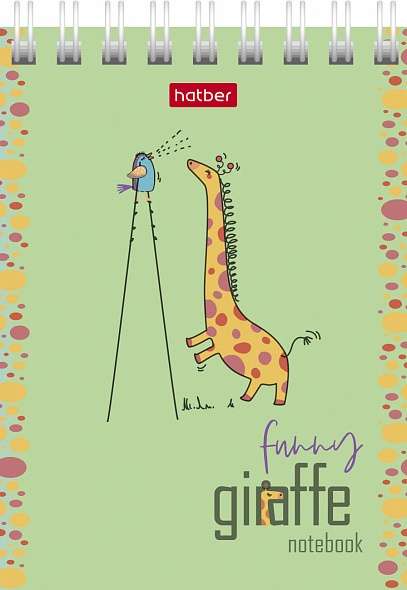 Блокнот 60л А7ф клетка - Веселый жираф