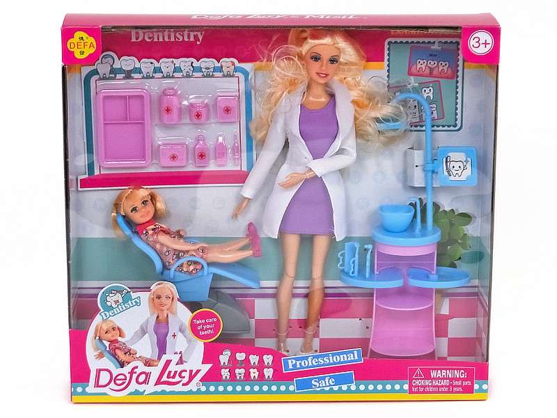Кукла с аксессуарами Defa Lucy Стоматолог с детьми