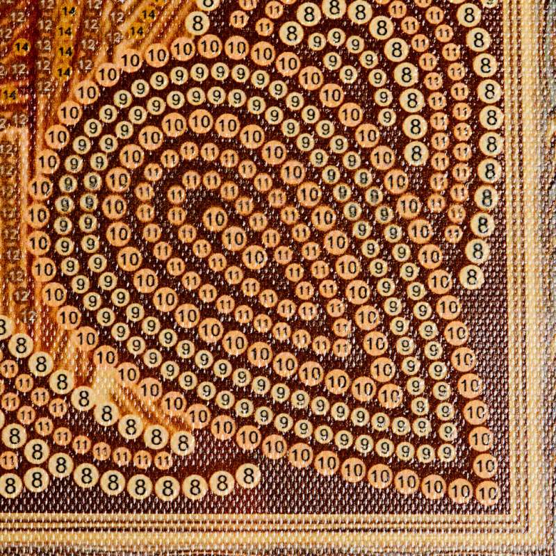 Картина 5D мозаика с нанесенной рамкой (40х50) НИКОЛАЙ ЧУДОТВОРЕЦ (12 цветов) 