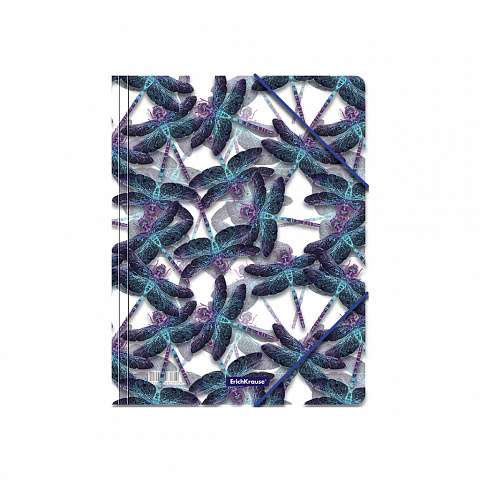 Папка на резинках пластиковая ErichKrause Neon Dragonflies, A4